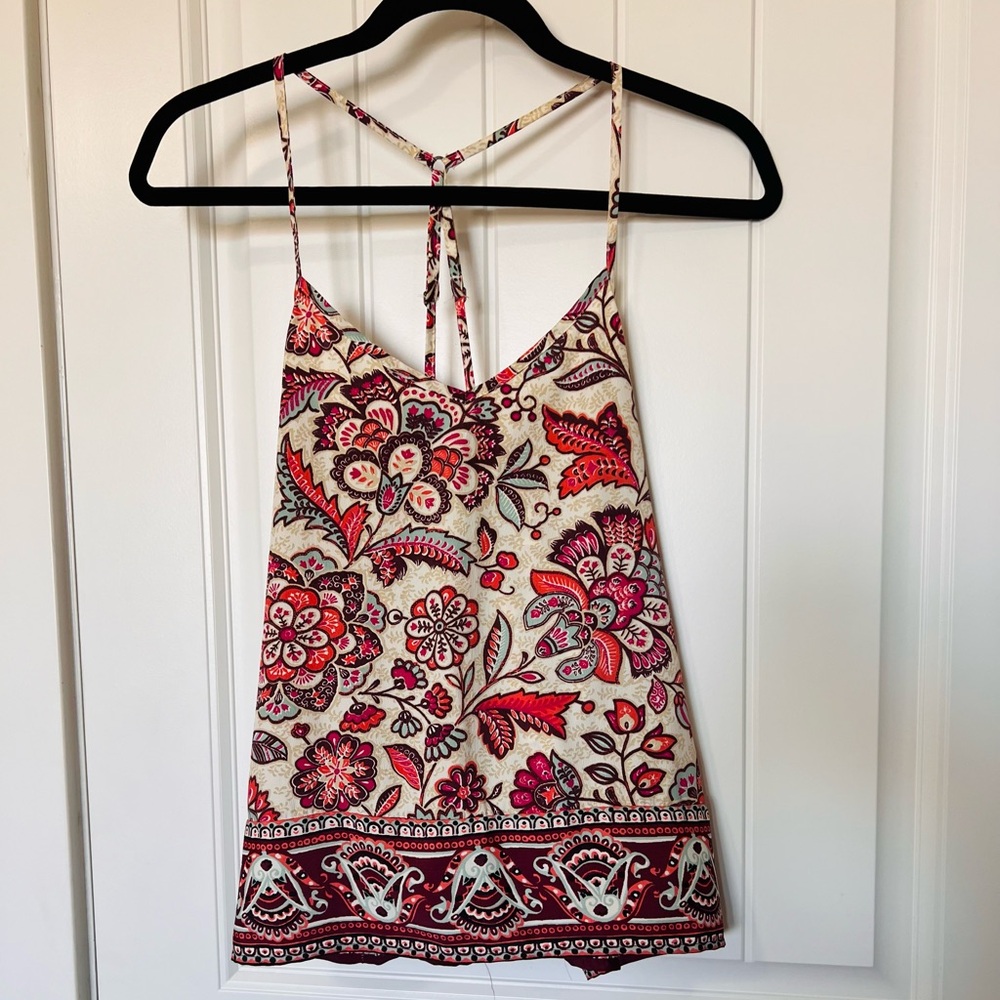 Hollister Multicoloured Geometric Polyester Camisole Tank